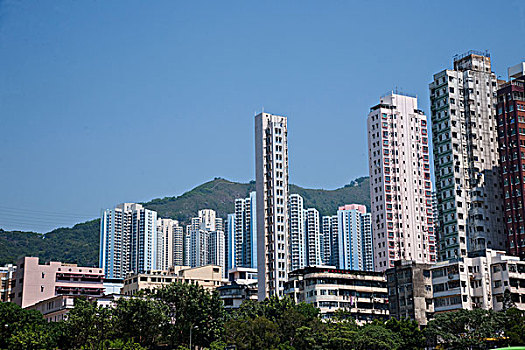 香港九龙黄大仙祠的民居建筑