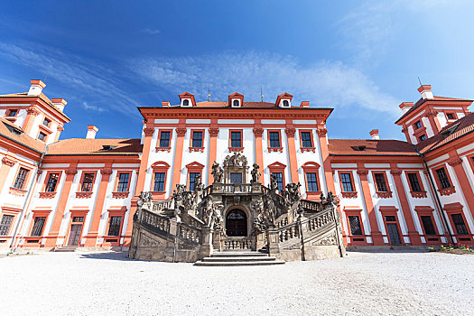 宫殿,晴天,布拉格,捷克共和国