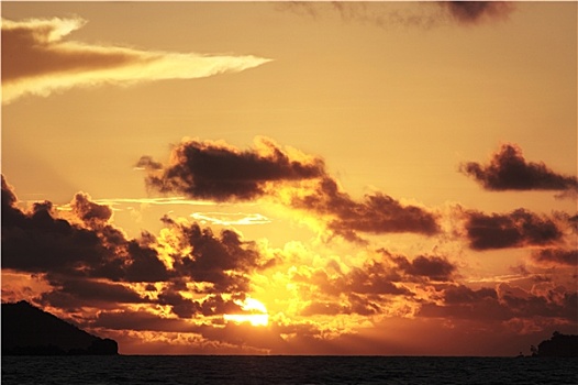 日落,拉迪格岛
