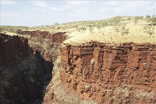 峡谷,风景,暸望,卡瑞吉尼国家公园,区域,西澳大利亚