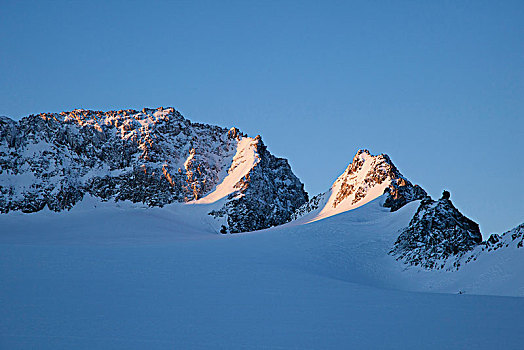冬天,阿尔卑斯山,提洛尔,奥地利