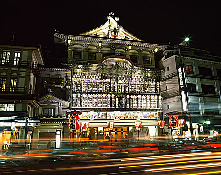 歌舞伎,剧院,袛园,京都,日本