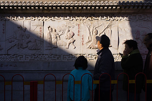 壁画,白云,庙宇,北京,中国