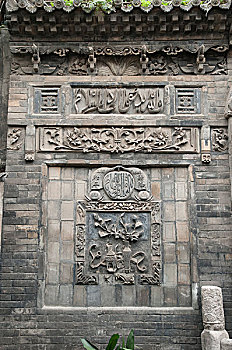 西安大清真寺壁雕,砖雕