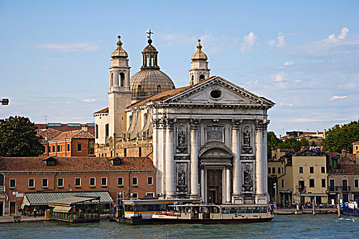 风景,教堂,玛丽亚,罗萨里奥,水道,诸德卡,靠近,威尼斯,意大利,欧洲