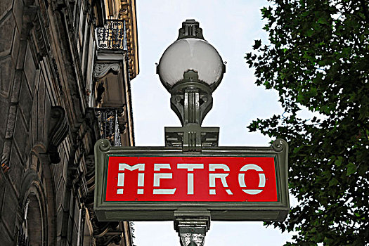 标识,地铁,巴黎,法国,欧洲
