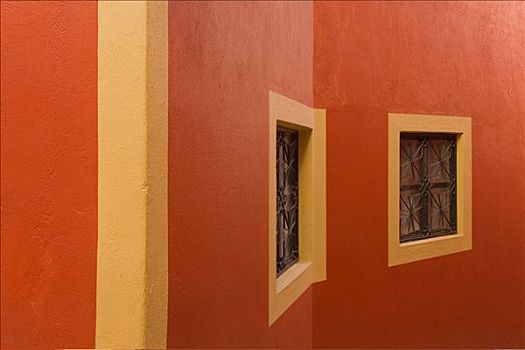 红色,房子,历史,城镇,瓜纳华托,世界遗产,省,墨西哥