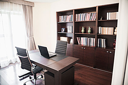 现代住宅,办公室,书架