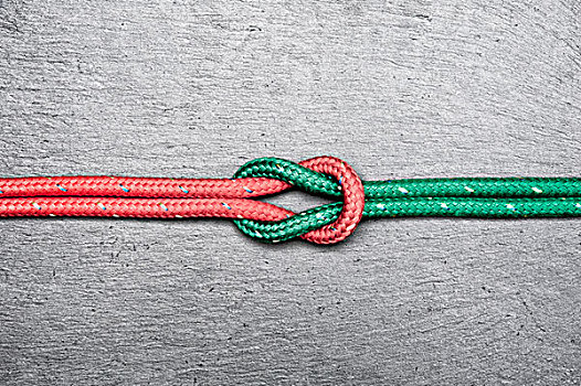 绳索,弯曲,红色,绿色