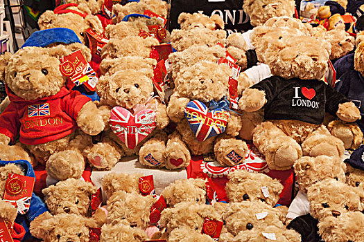 英格兰,伦敦,考文特花园,市场,货摊,展示,泰迪熊