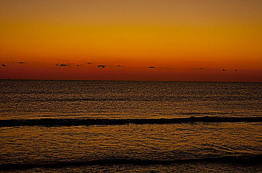 全景,海洋,日落,迈阿密海滩,佛罗里达,美国