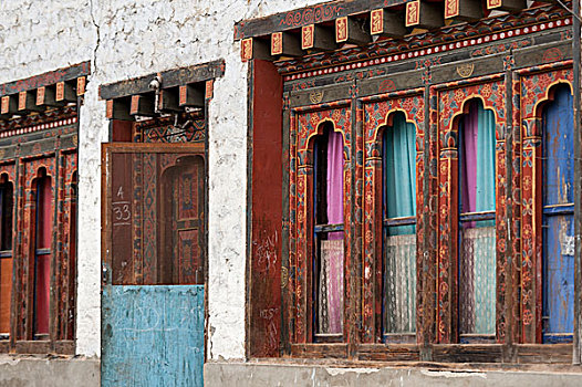 窗户,寺院,不丹