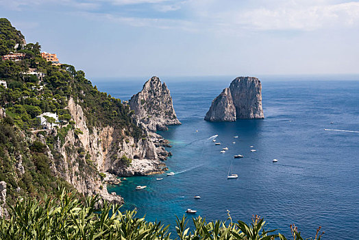 风景,悬崖,卡普里岛,著名,石头