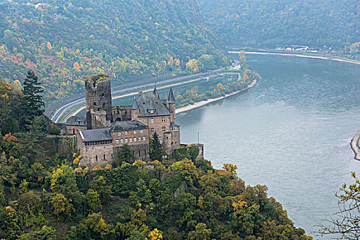 城堡,莱茵河,莱茵兰-巴拉丁州,德国