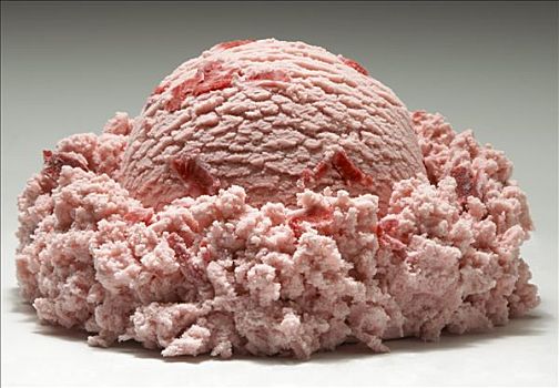 一个,舀具,草莓冰激凌