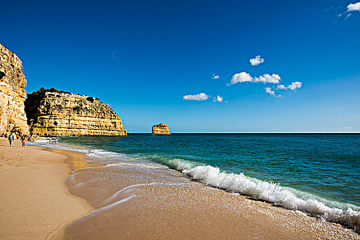 海滩,色彩,石头,阿尔加维,葡萄牙,欧洲