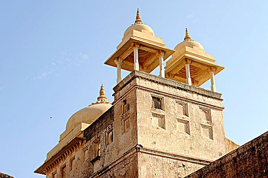 琥珀宫,特写,琥珀色,靠近,斋浦尔,拉贾斯坦邦,北印度,印度,南亚,亚洲