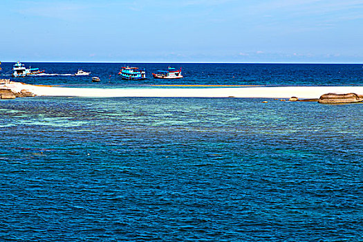 蓝色泻湖,石头,泰国,苏梅岛,湾,抽象,水,南海