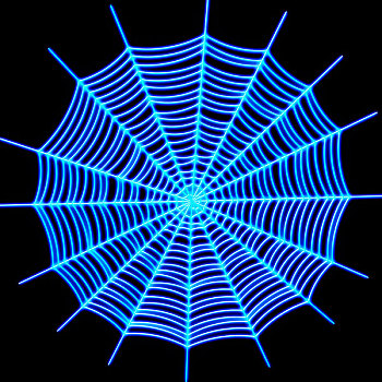 蓝色,蜘蛛网,插画