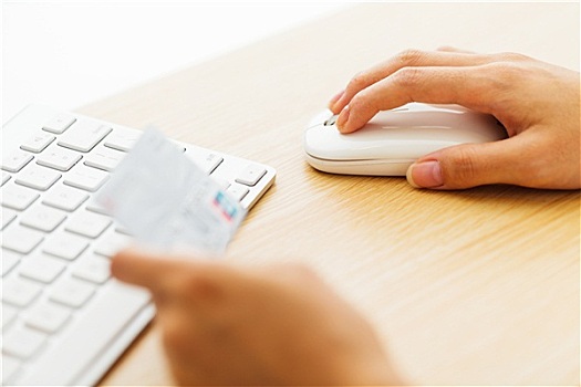 网上购物,信用卡,键盘