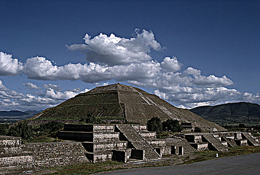 墨西哥,靠近,墨西哥城,特奥蒂瓦坎,太阳金字塔