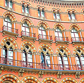 老,建筑,伦敦,英格兰,窗户,砖,户外,墙壁