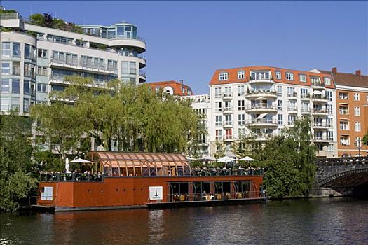 建筑,餐馆,船,柏林,德国,欧洲