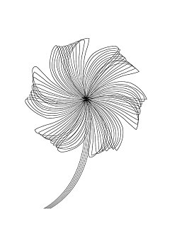 花瓣线条轮廓抽象图形