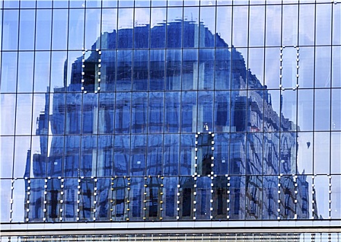 新世界,贸易中心,玻璃,建筑,摩天大楼,反射,纽约