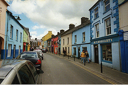 小镇,街道,爱尔兰