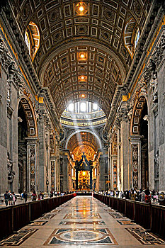 织锦,中心,教堂中殿,大教堂,梵蒂冈城,罗马,拉齐奥,区域,意大利,欧洲