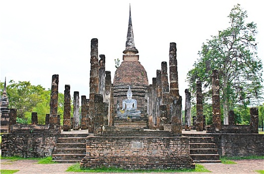 寺院,素可泰,历史,公园,泰国