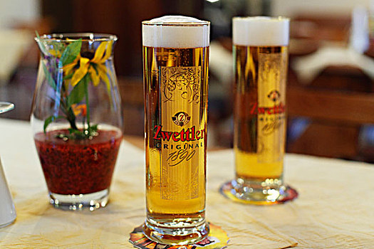 玻璃,啤酒,瓦绍,下奥地利州,奥地利,欧洲