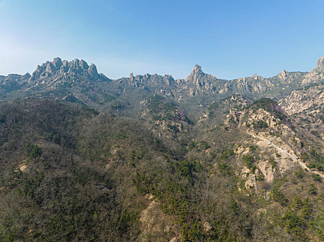 山东省青岛大珠山景区航拍图片