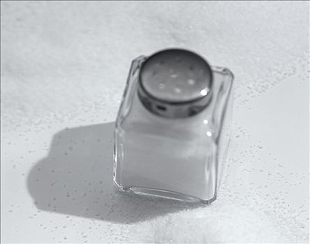盐,盐瓶,白色背景