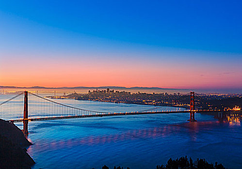 金门大桥,旧金山,日出,加利福尼亚,海岬