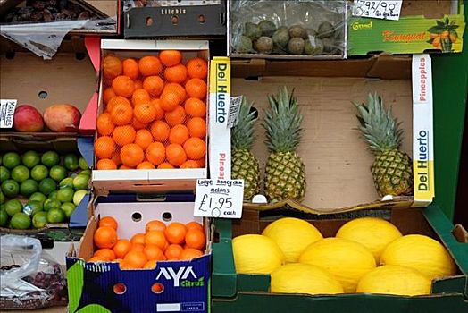 进口水果,出售,果蔬摊,十二月,2008年