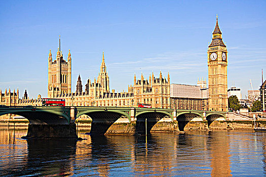国会,威斯敏斯特桥,上方,泰晤士河,威斯敏斯特,伦敦,英格兰