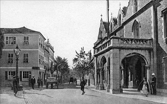 政府,房子,直布罗陀,早,20世纪