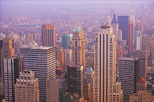 俯拍,城市,曼哈顿,纽约,美国