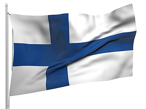 飞,旗帜,芬兰,国家