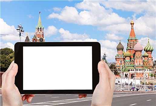 平板电脑,莫斯科,街道,大教堂