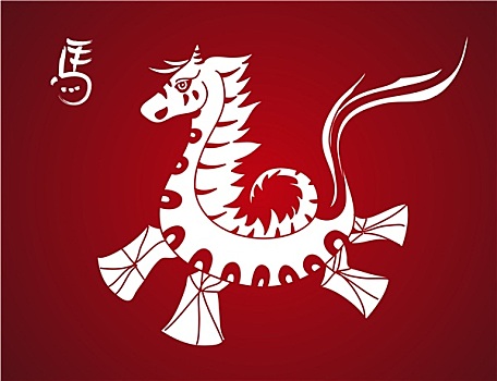 传统,马,象征,春节