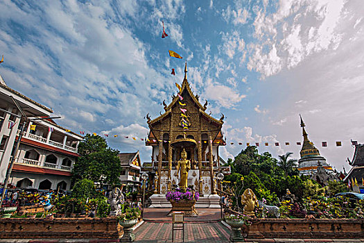 泰国清迈古城布帕兰寺