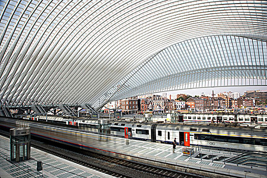 火车站,车站,建筑师,圣地亚哥,君主,比利时,欧洲
