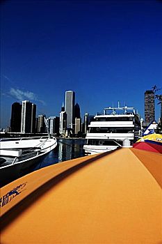 游艇,停靠,港口,海军码头,芝加哥,伊利诺斯,美国
