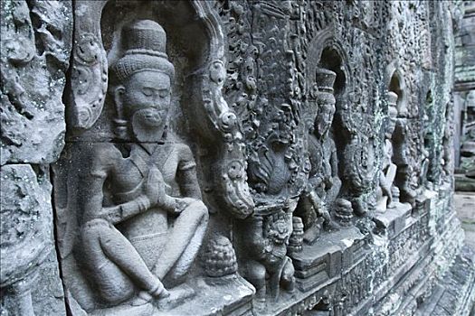 石头,佛教,收获,柬埔寨,东南亚