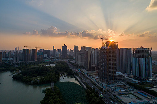 运河之都江苏省淮安市城市风光