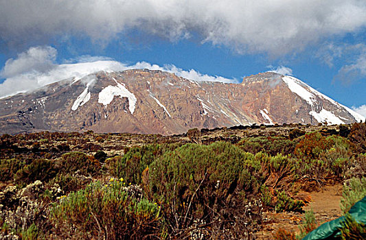 山,乞力马扎罗山,山脊,露营