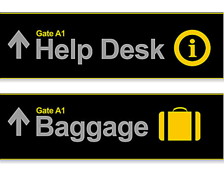 服务台,行李,机场,标识
